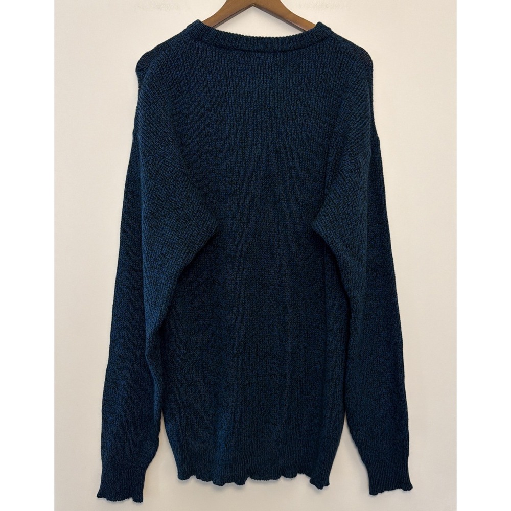 VTG CC SPORT Marled Crewneck Sweater Mens L-Tall Chevron-Style Front Wool Blend - Picture 5 of 14